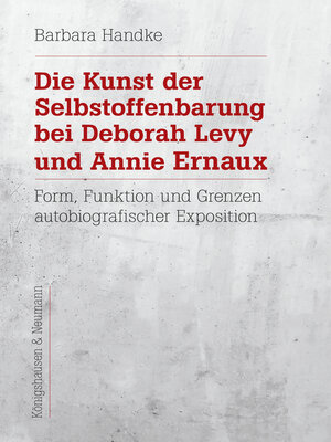 cover image of Die Kunst der Selbstoffenbarung bei Deborah Levy und Annie Ernaux